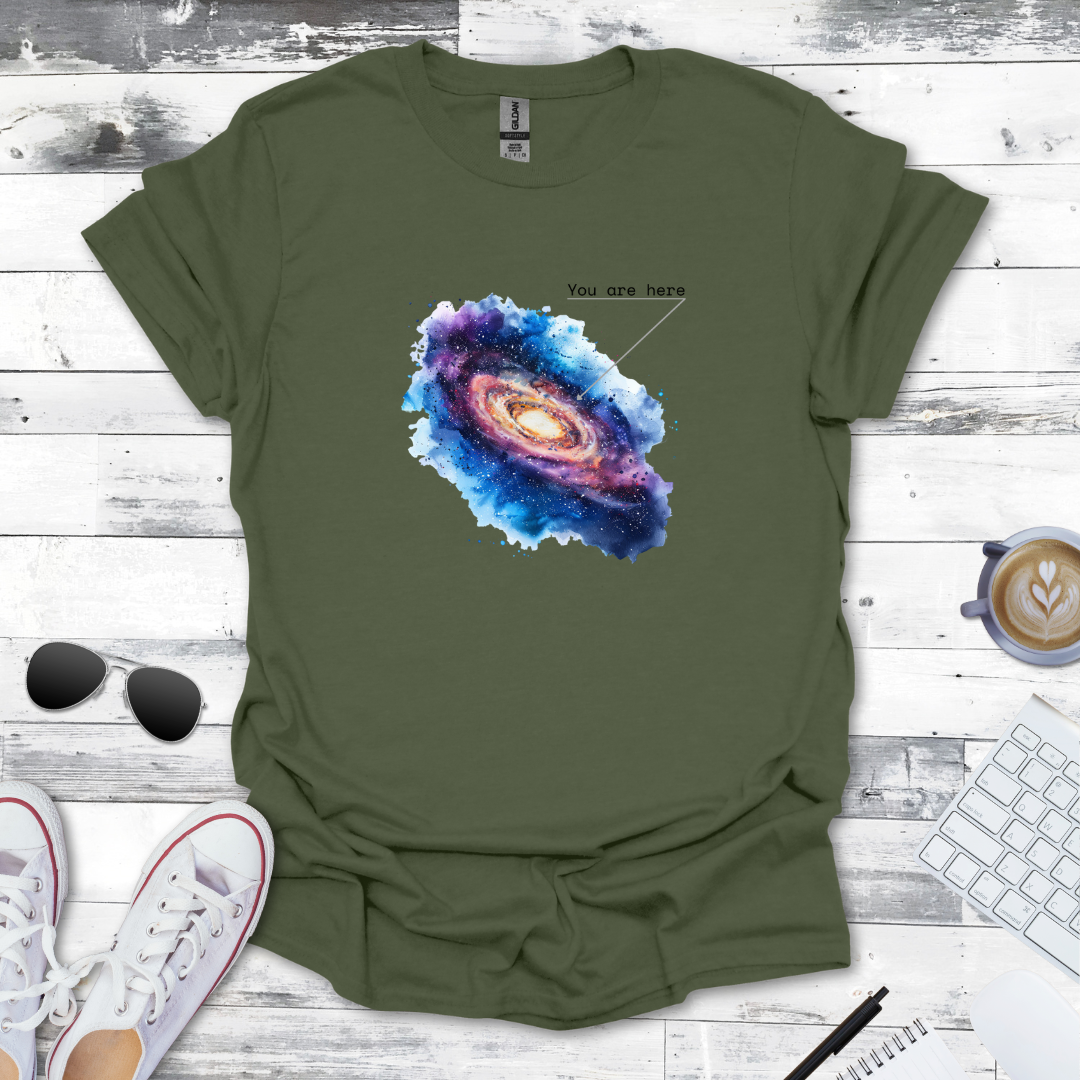 You Are Here - Milky Way Galaxy Space Tee