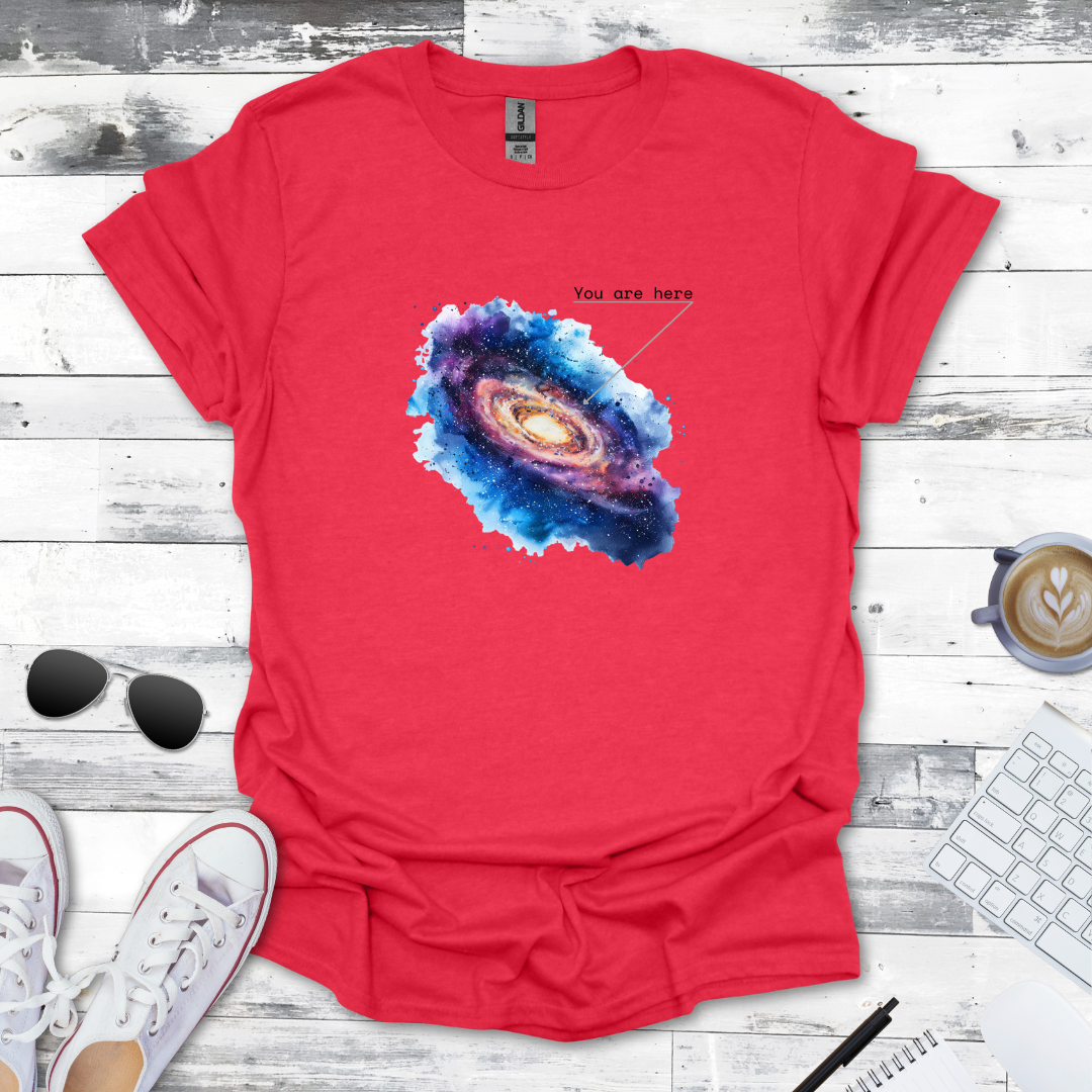 You Are Here - Milky Way Galaxy Space Tee