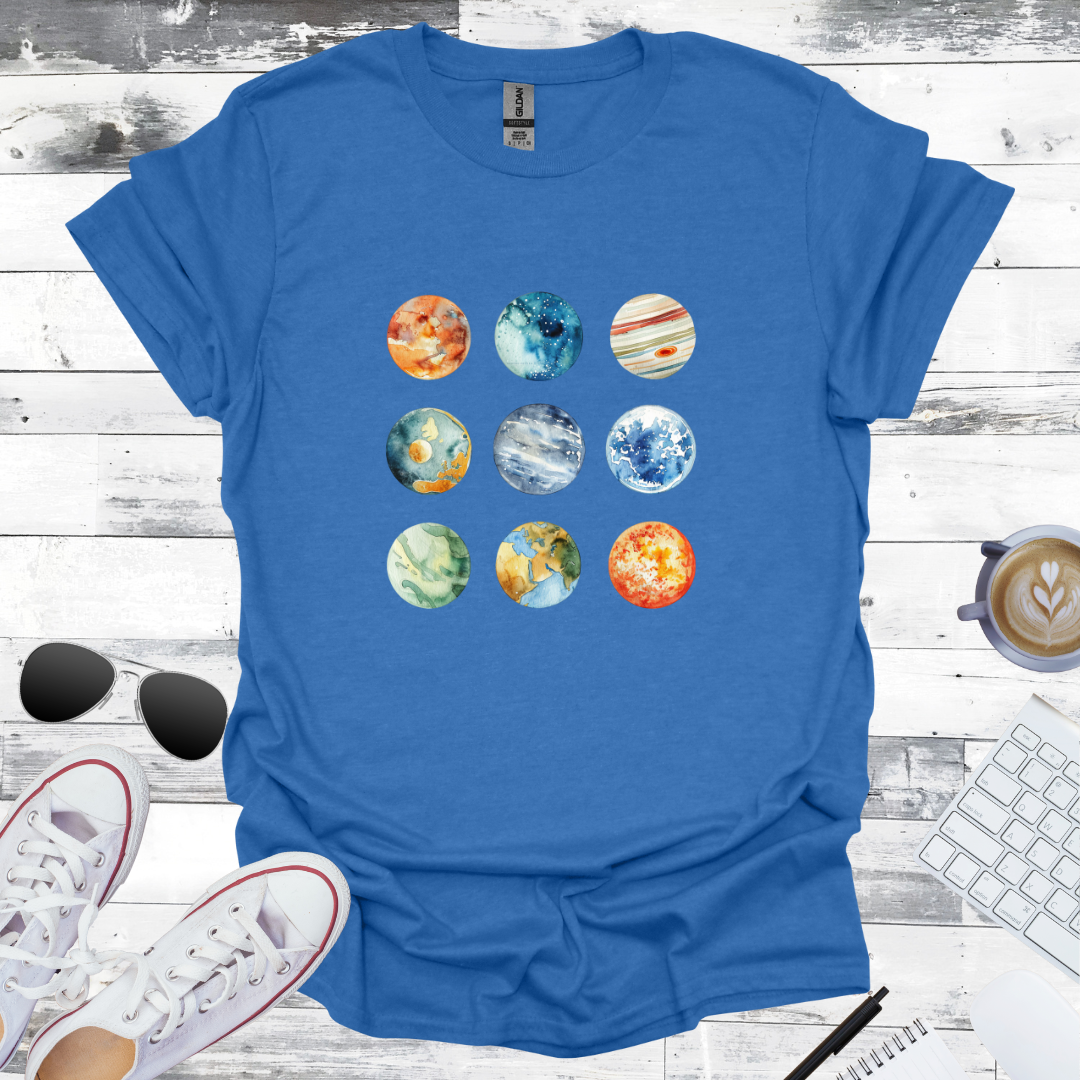 Watercolor Planets T-Shirt