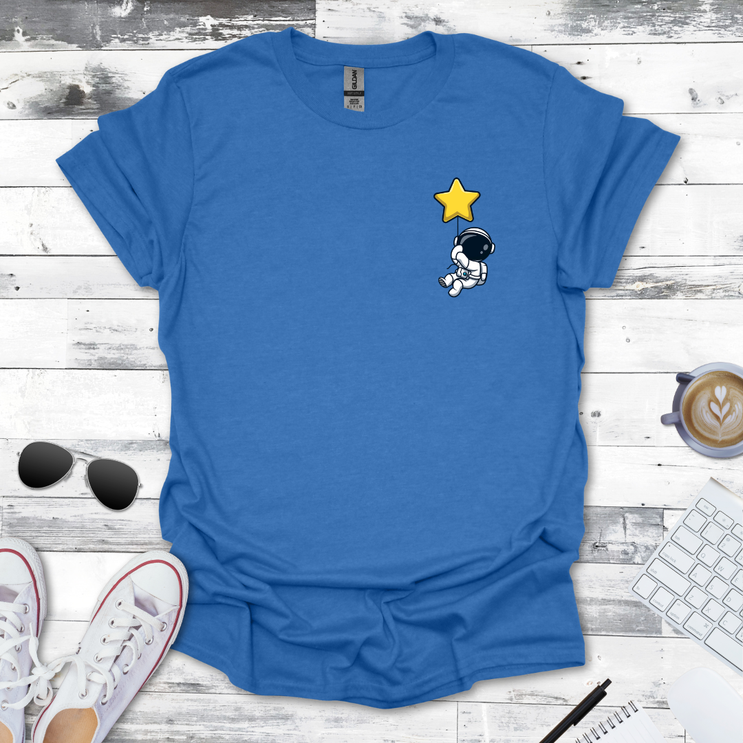 Floating Astronaut with Star Balloon Tee