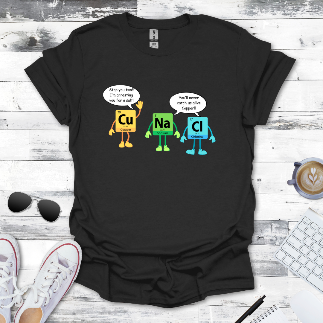 Copper Arresting Salt Science Humor Tee