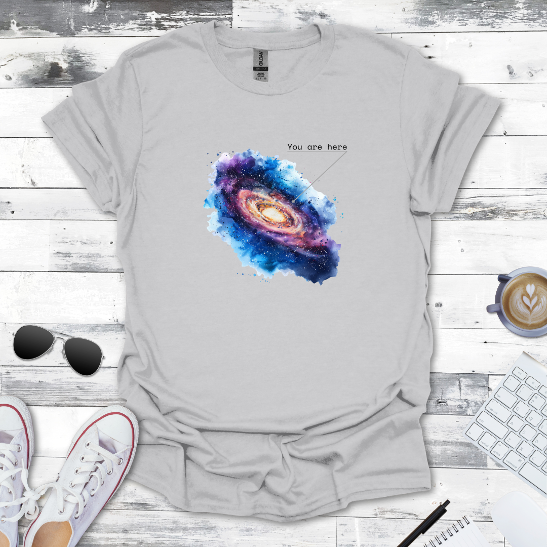You Are Here - Milky Way Galaxy Space Tee