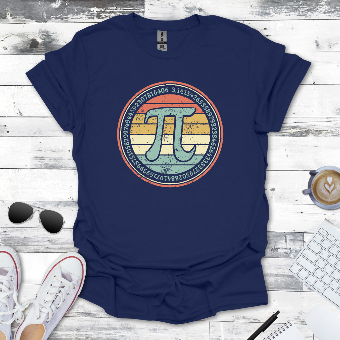 Vintage Pi Symbol Math Tee