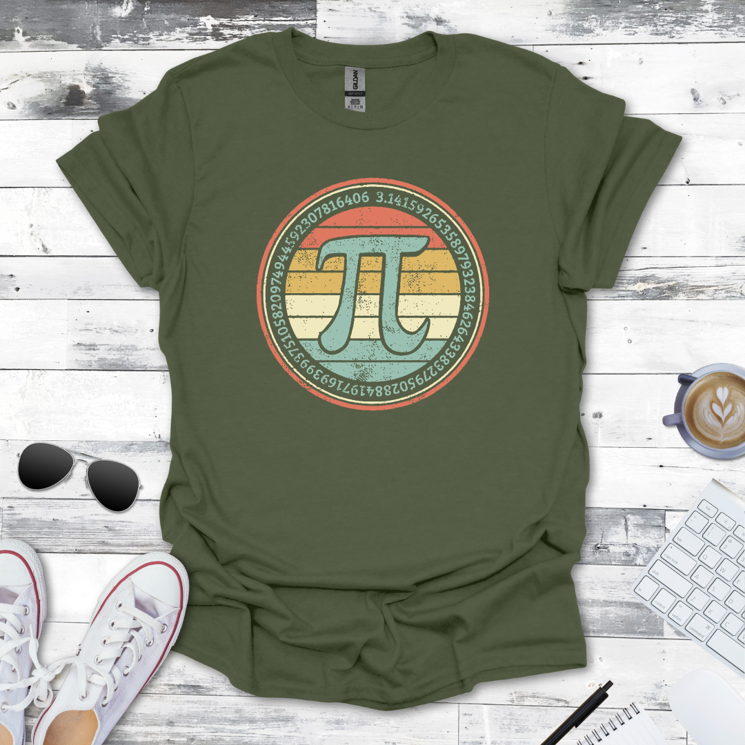 Vintage Pi Symbol Math Tee