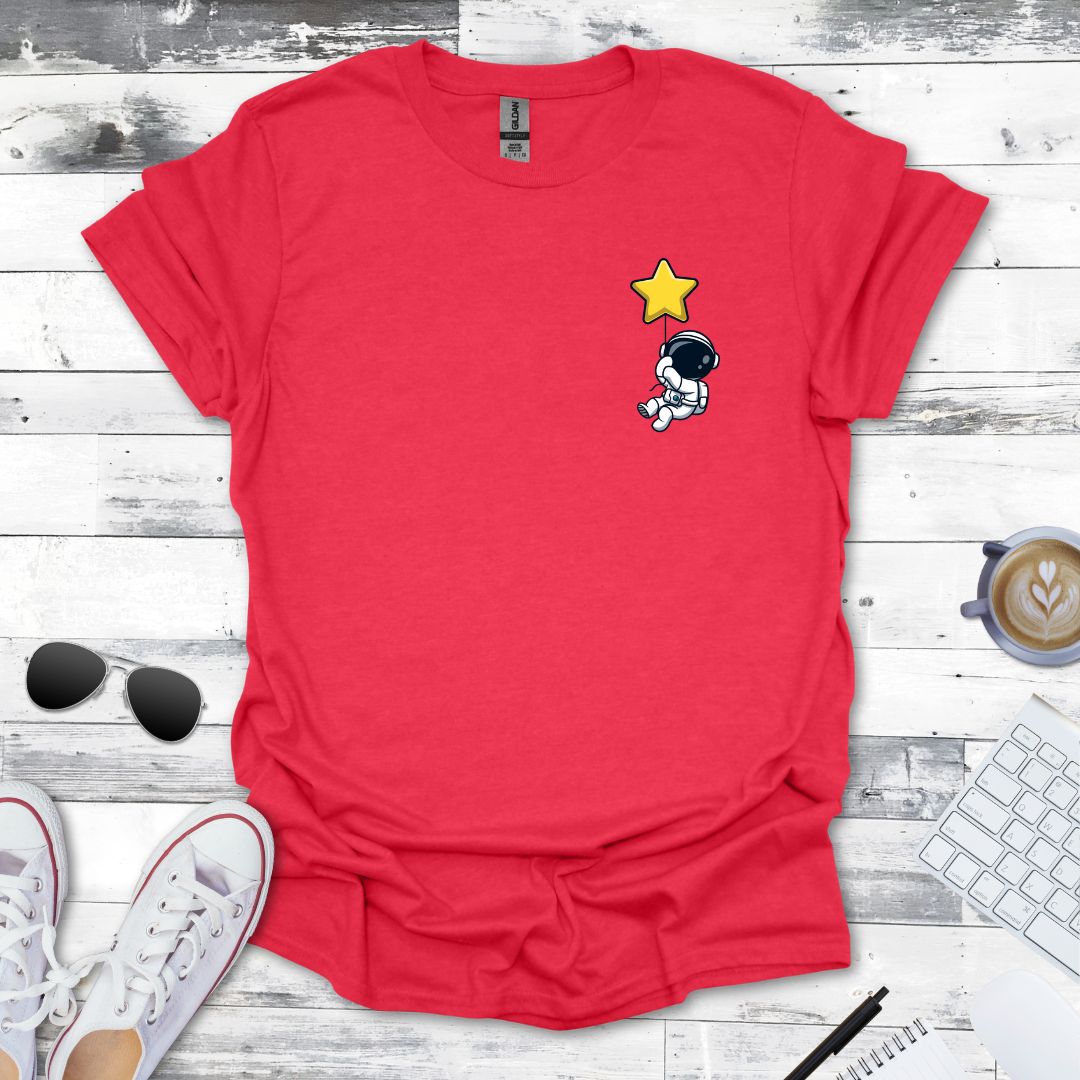 Floating Astronaut with Star Balloon Tee