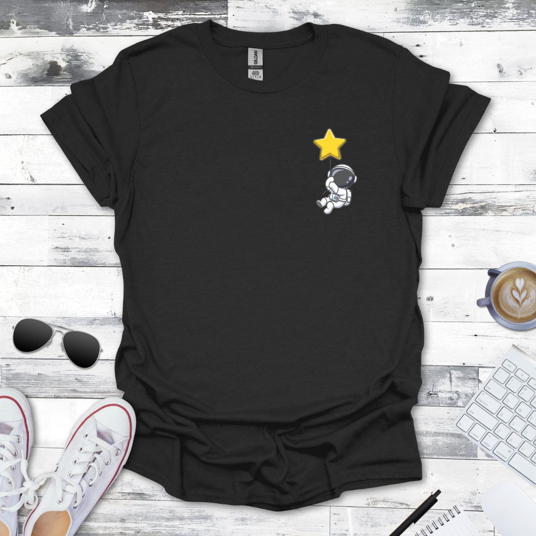 Floating Astronaut with Star Balloon Tee