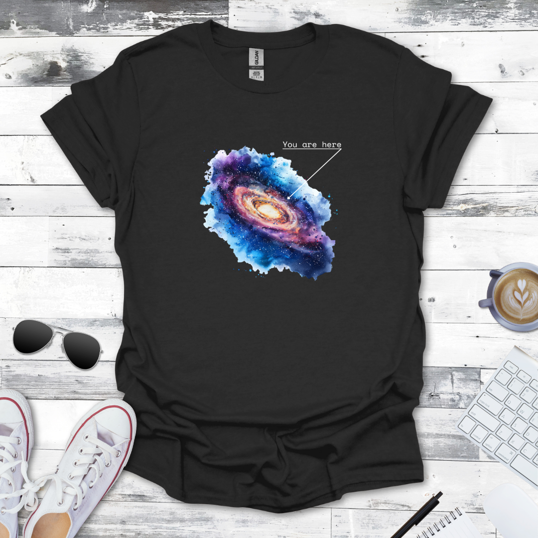 You Are Here - Milky Way Galaxy Space Tee