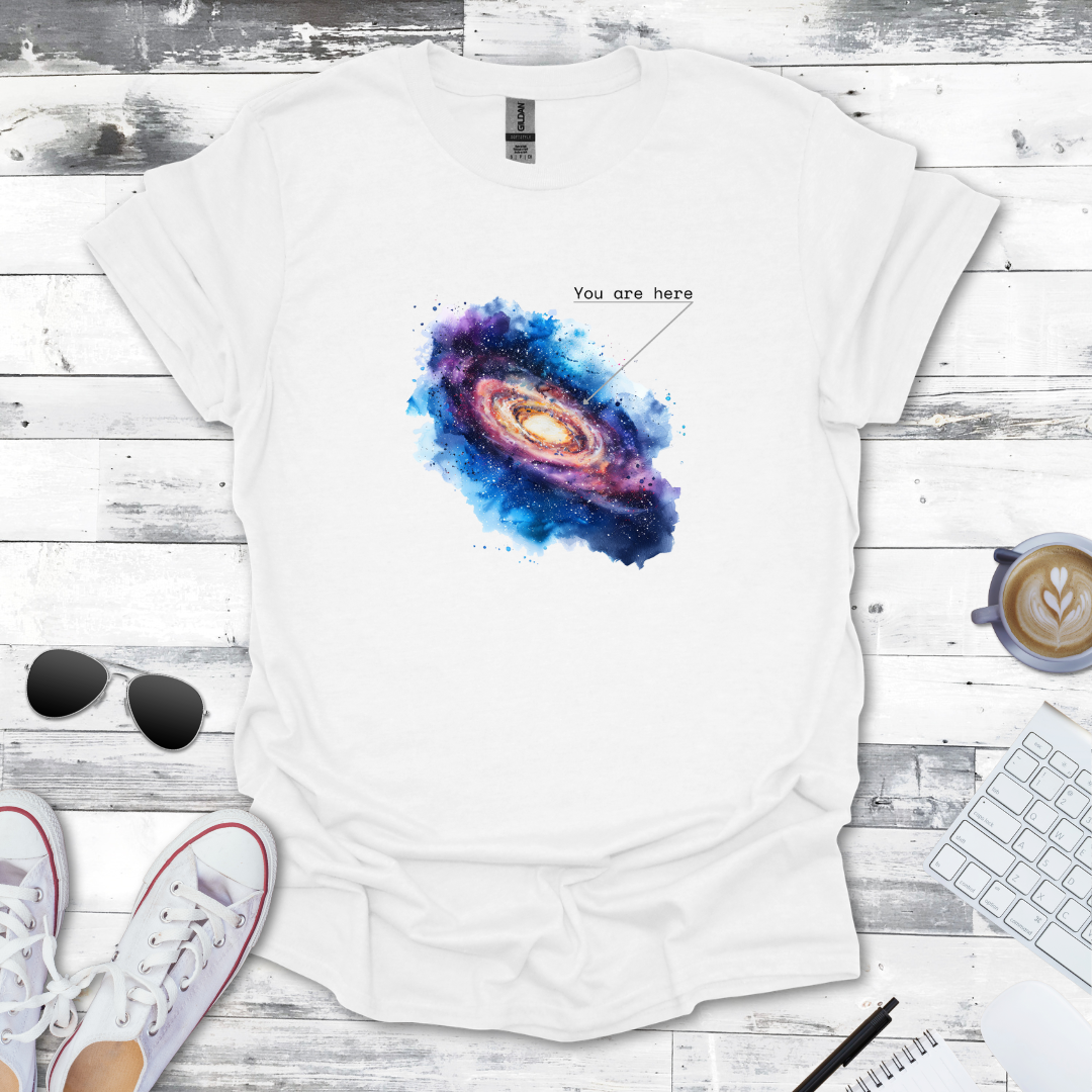 You Are Here - Milky Way Galaxy Space Tee