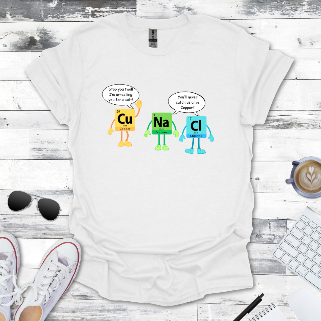 Copper Arresting Salt Science Humor Tee