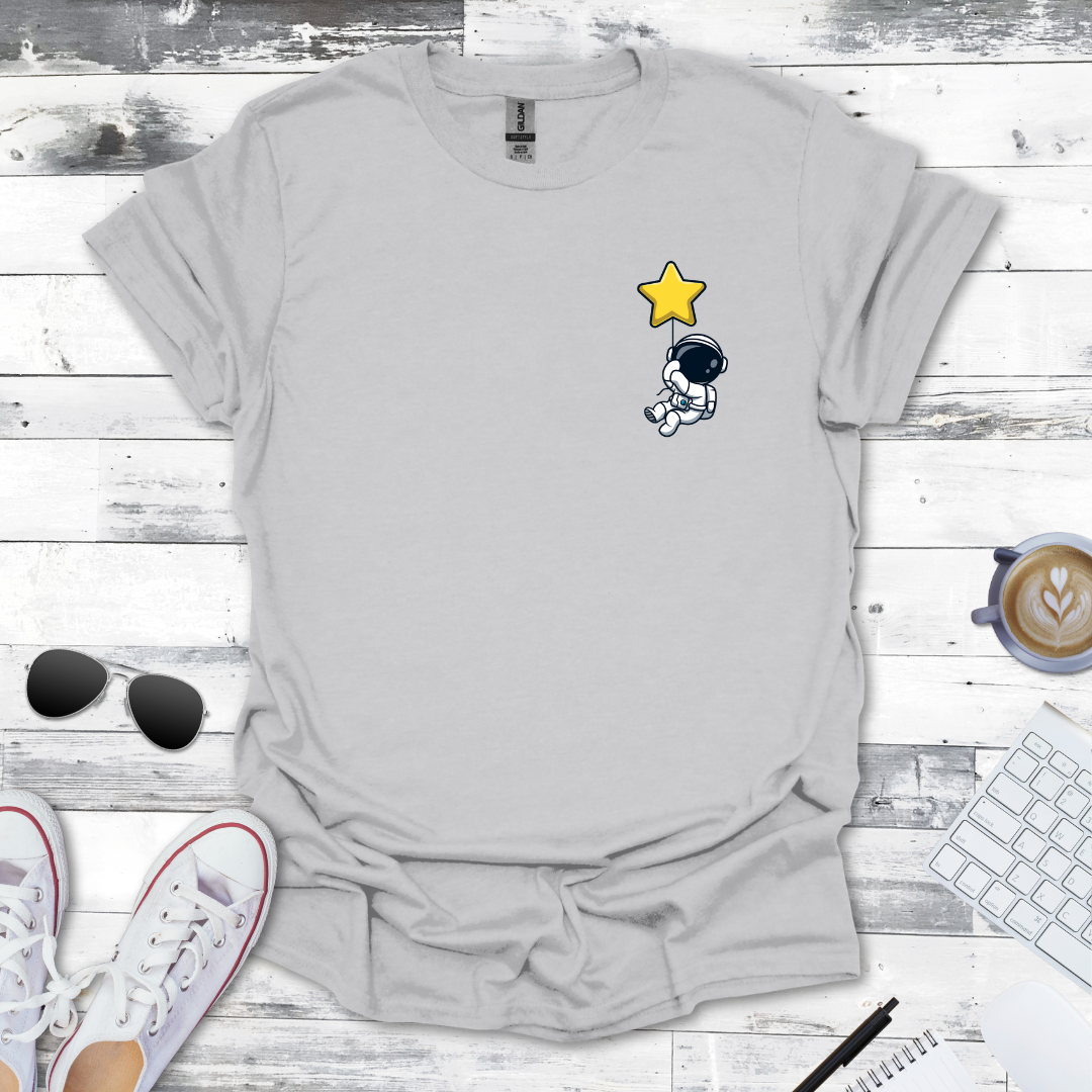 Floating Astronaut with Star Balloon Tee