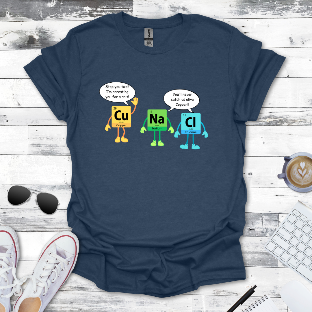 Copper Arresting Salt Science Humor Tee