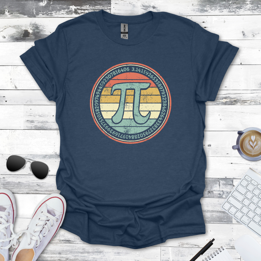 Vintage Pi Symbol Math Tee