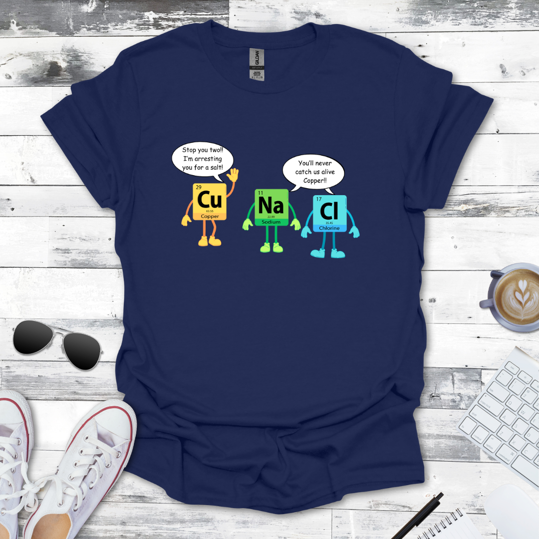Copper Arresting Salt Science Humor Tee
