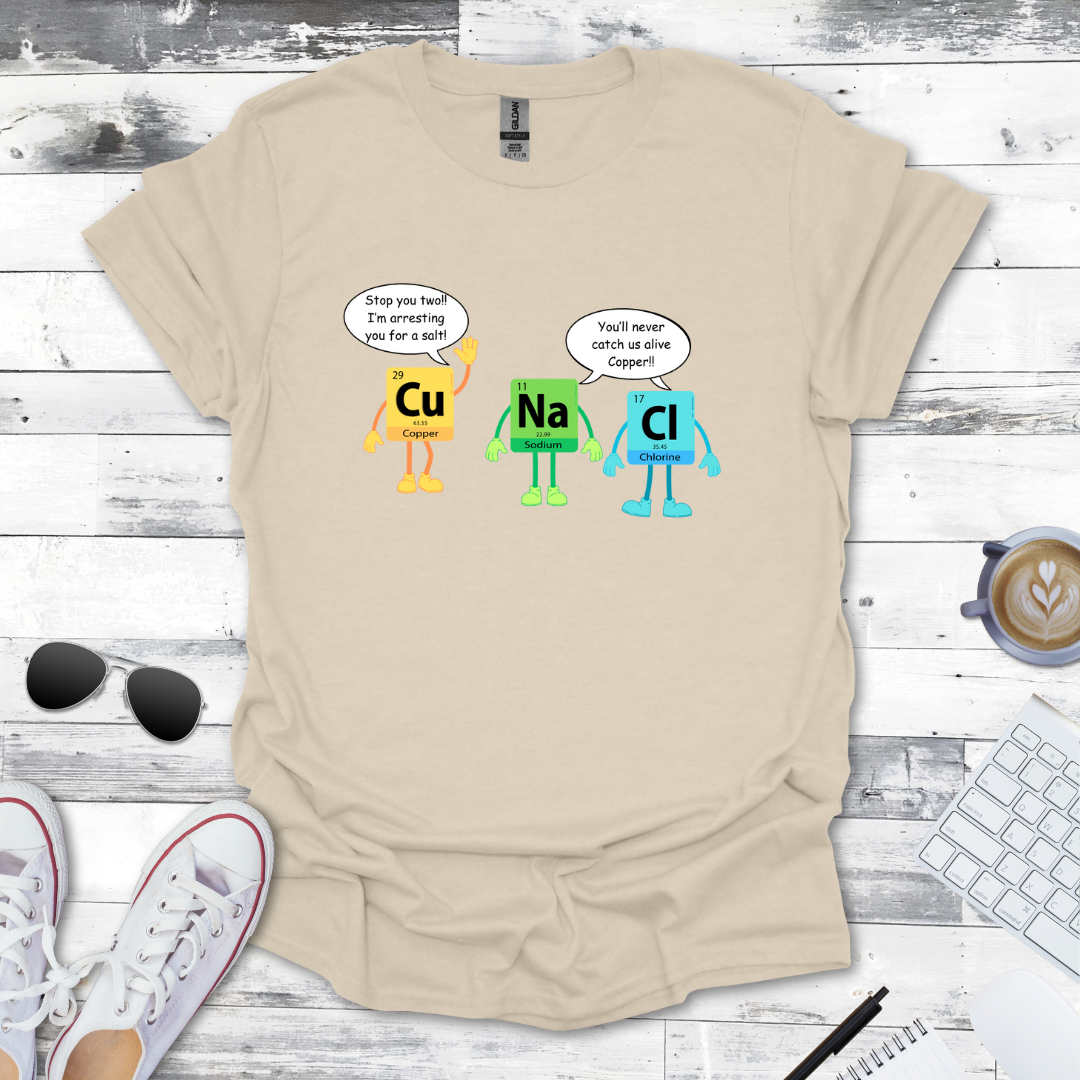 Copper Arresting Salt Science Humor Tee