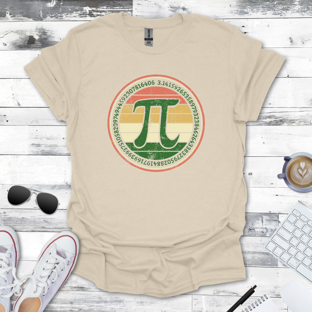 Vintage Pi Symbol Math Tee