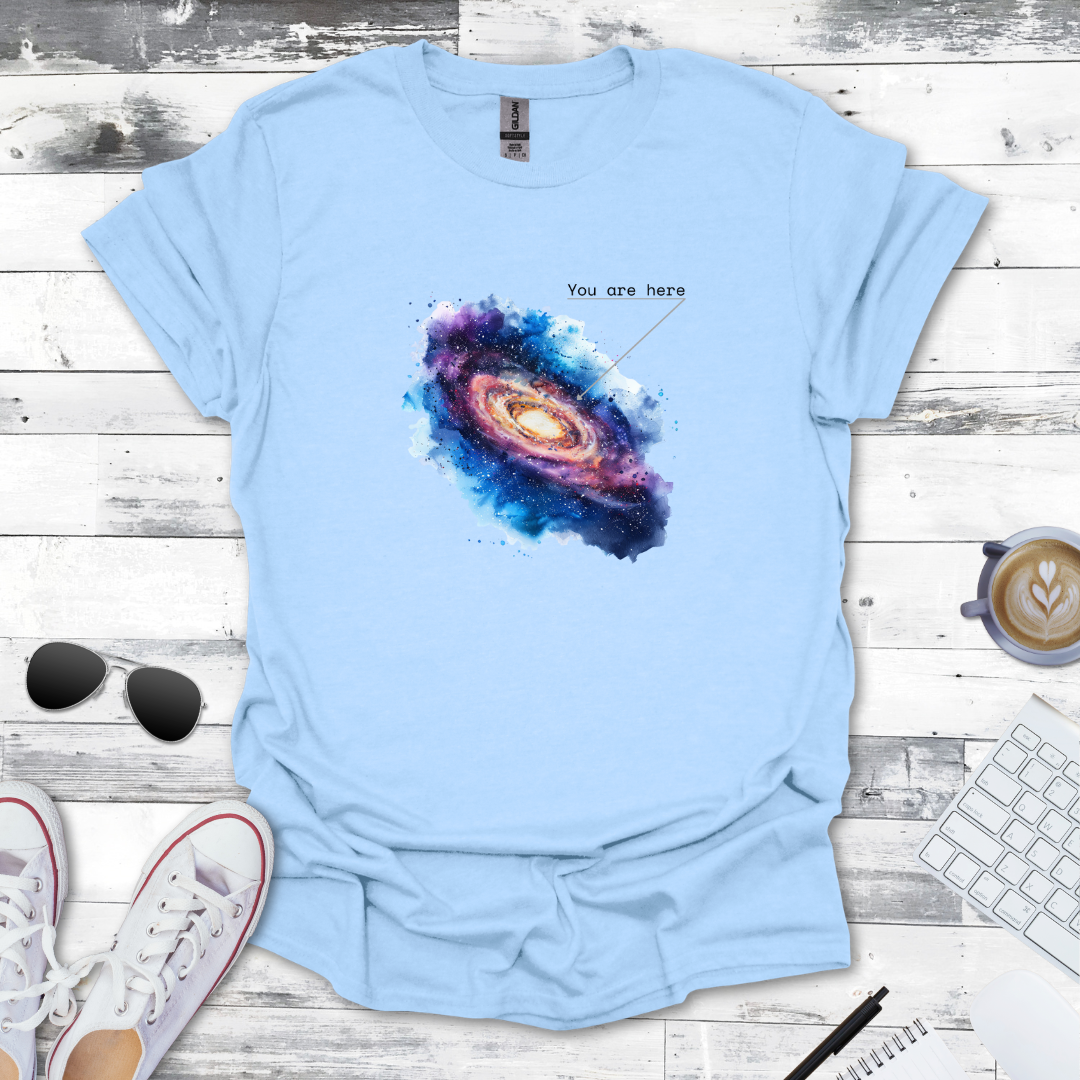 You Are Here - Milky Way Galaxy Space Tee